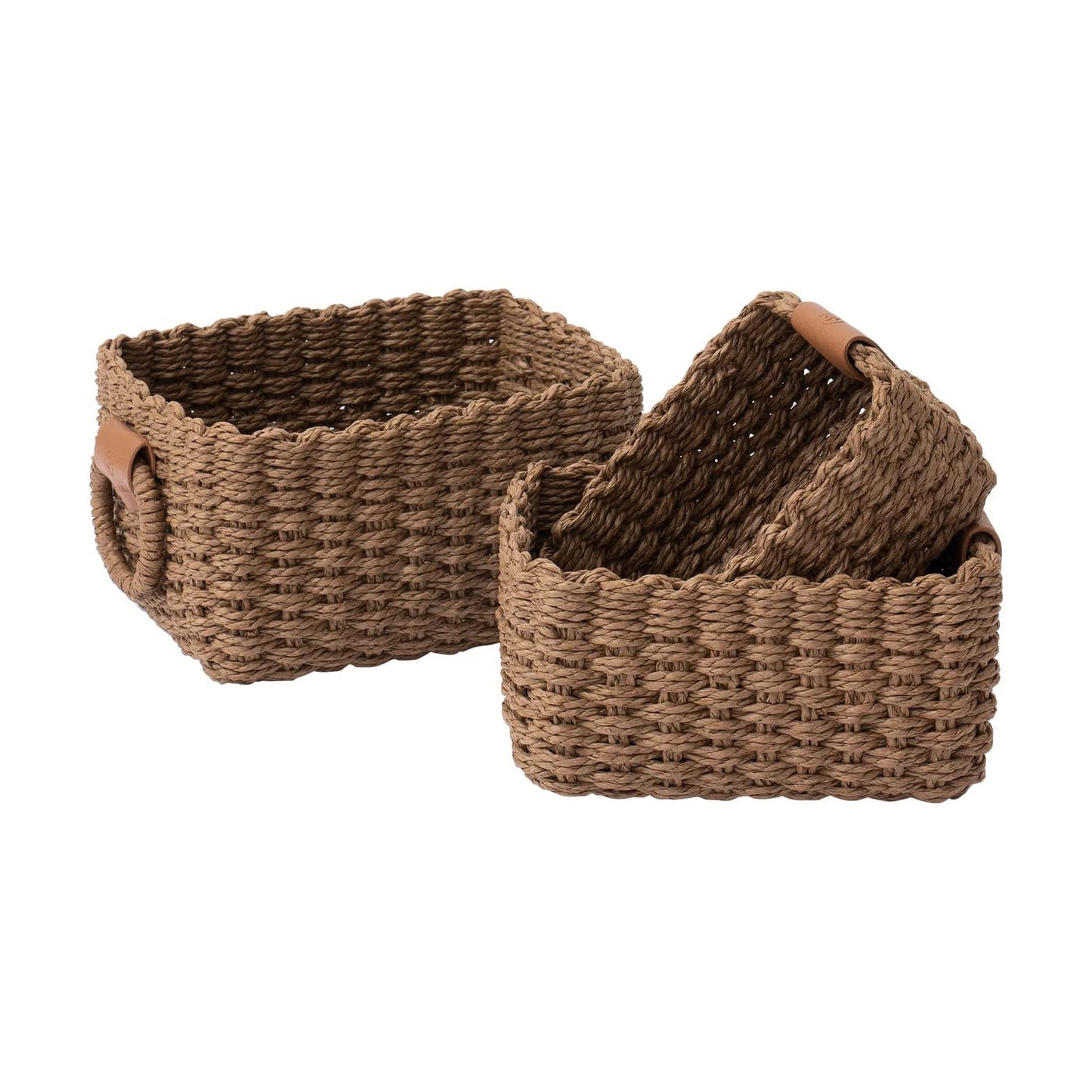 Woven Storage Baskets / Brown