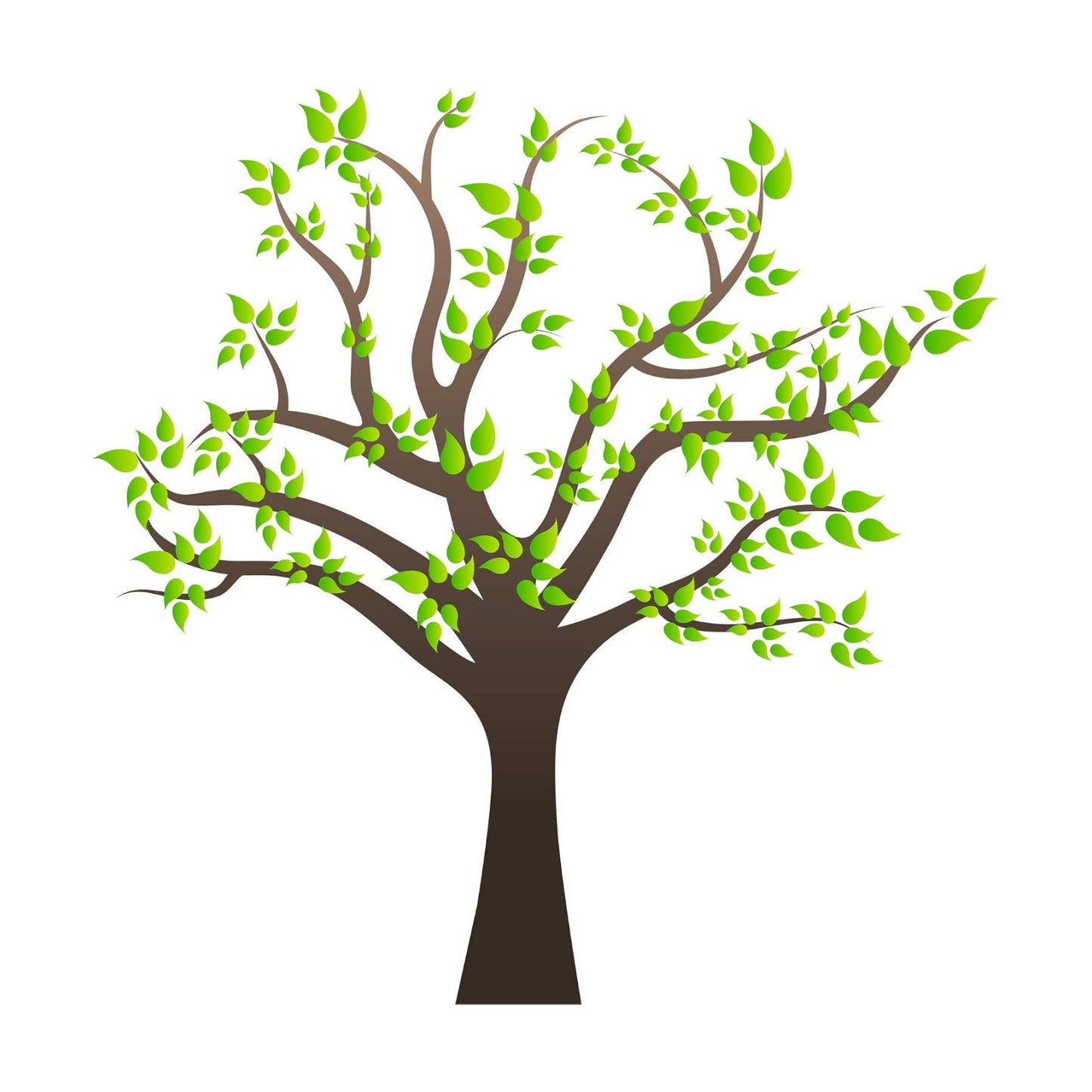 Amaonm Removable Cartoon Giant Wall Decals DIY Leaves Wall Sticker Peel and Stick / Tree / Brown