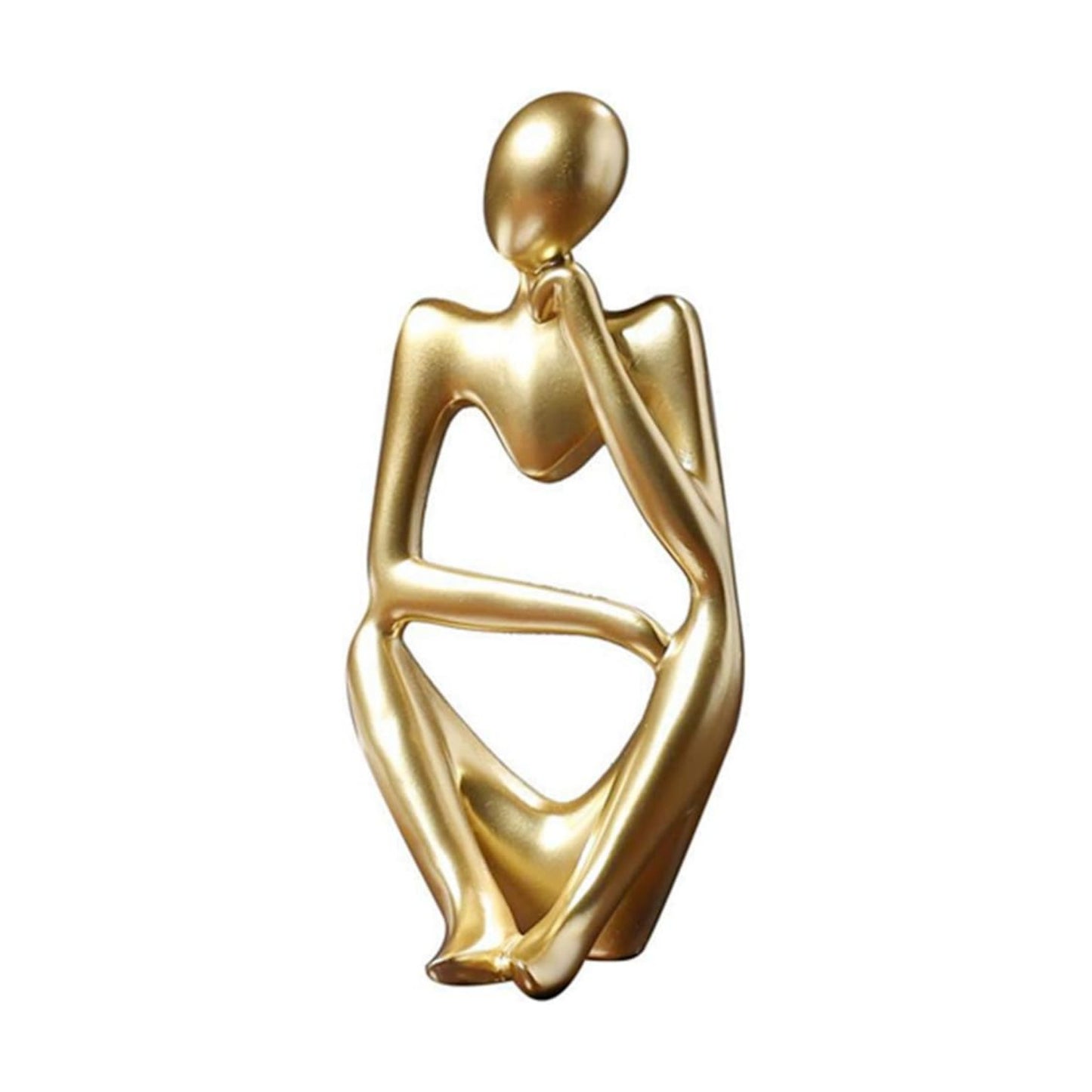 Resin Thinker Style Abstract Sculpture Statue Collectible Figurines Home Office Bookshelf / Gold