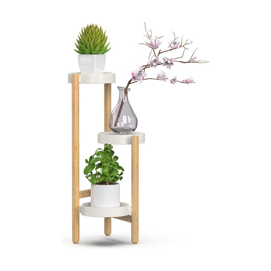 Bamboo Plant Stands for Indoor Plants, Tall Plant Stands for Corner Plant Shelf Multiple Flower Holder for Indoor
