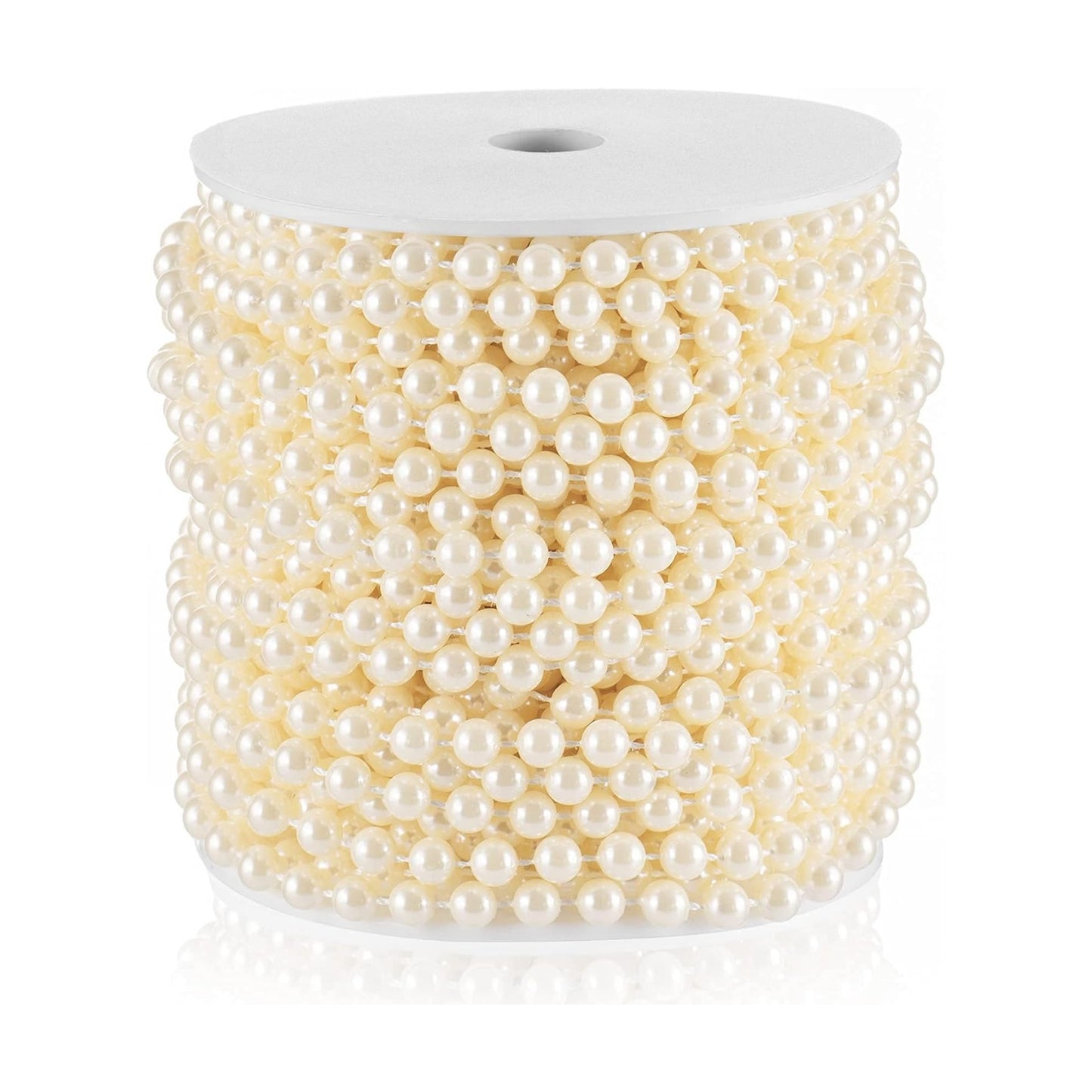Faux Pearl Garland Spool Roll Strand Wedding Party Decoration / Ivory / 0.24 In 66 Ft
