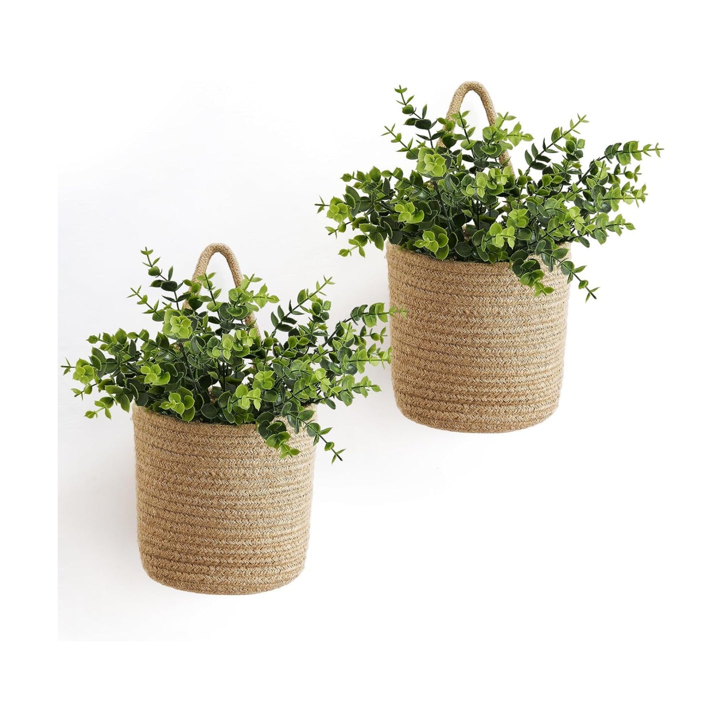 Jute Woven Storage Organizer Flower / 6.5"wx7"h / 6.5 Inch / Set of 2