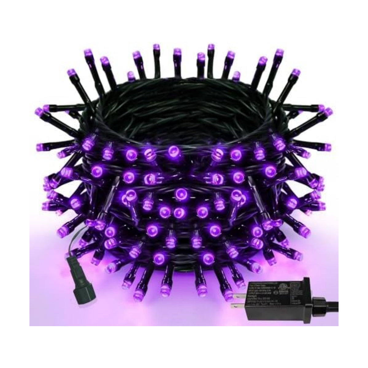 75.8FT 200 LED Extendable Purple Halloween String Lights Indoor Outdoor