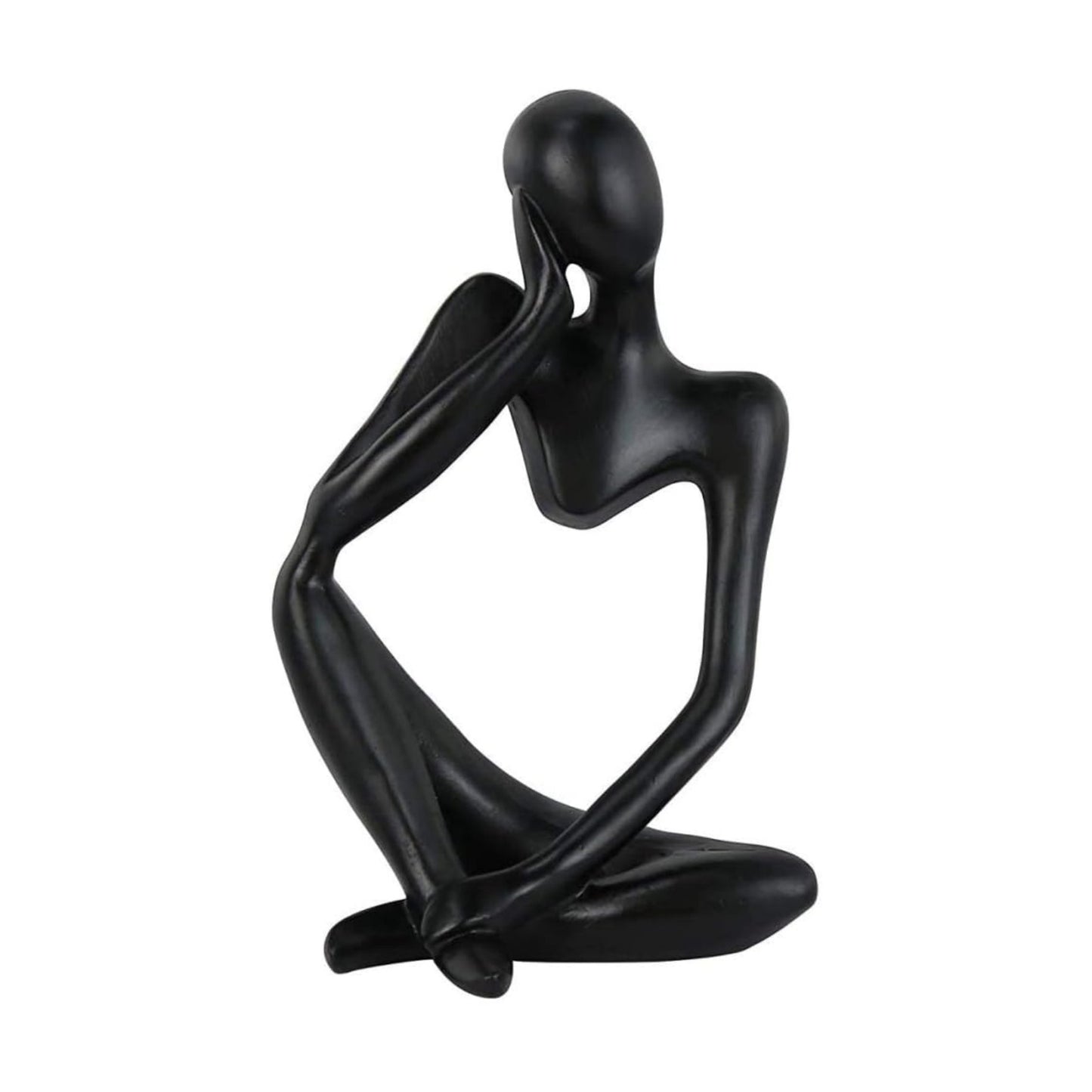 Resin Thinker Style Abstract Sculpture Statue Collectible Figurines Home Office / Black,left / Small