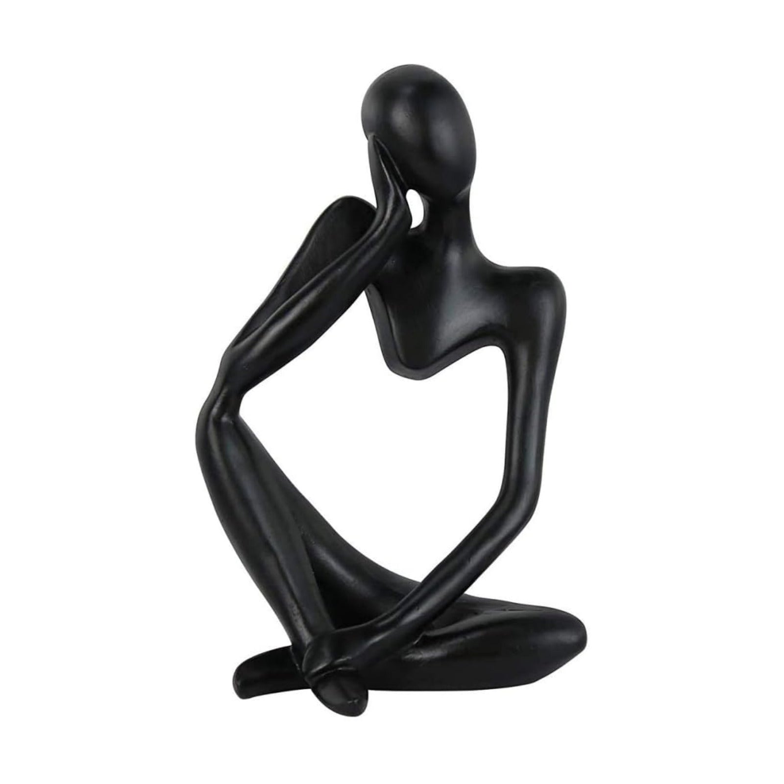 Resin Thinker Style Abstract Sculpture Statue Collectible Figurines Home Office / Black,left / Small