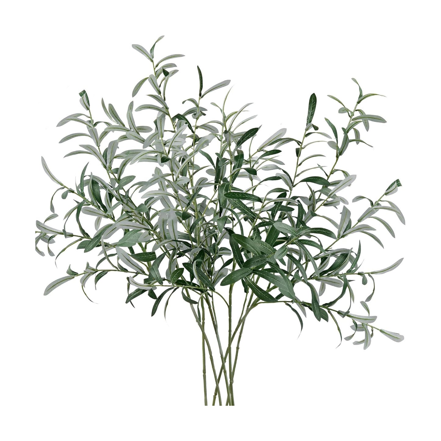 Artificial Olive Branches / Olive Leaves 6 Stems / Gray / 30 Inch