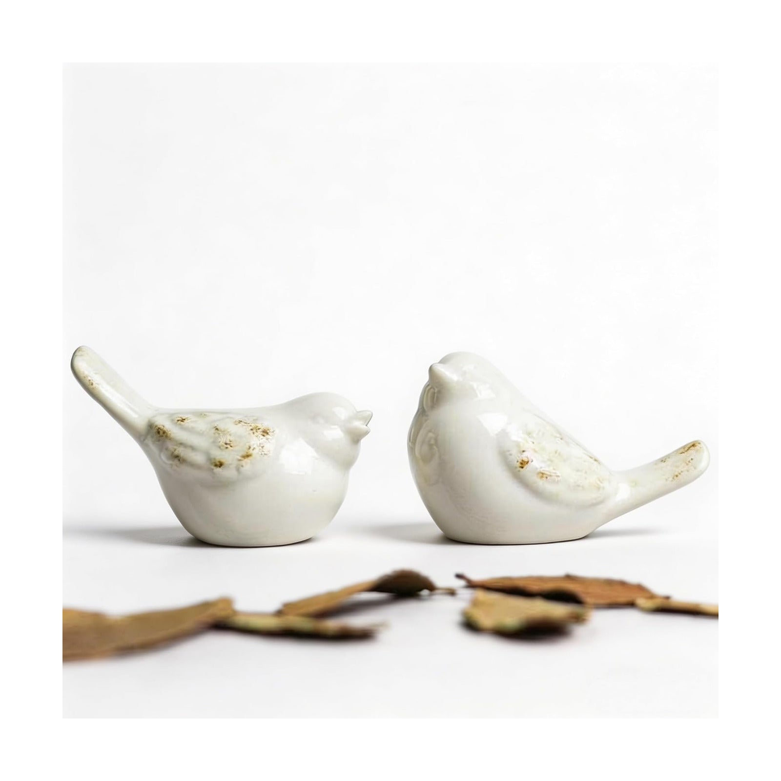 Ceramic Bird Figurines / Set of 2