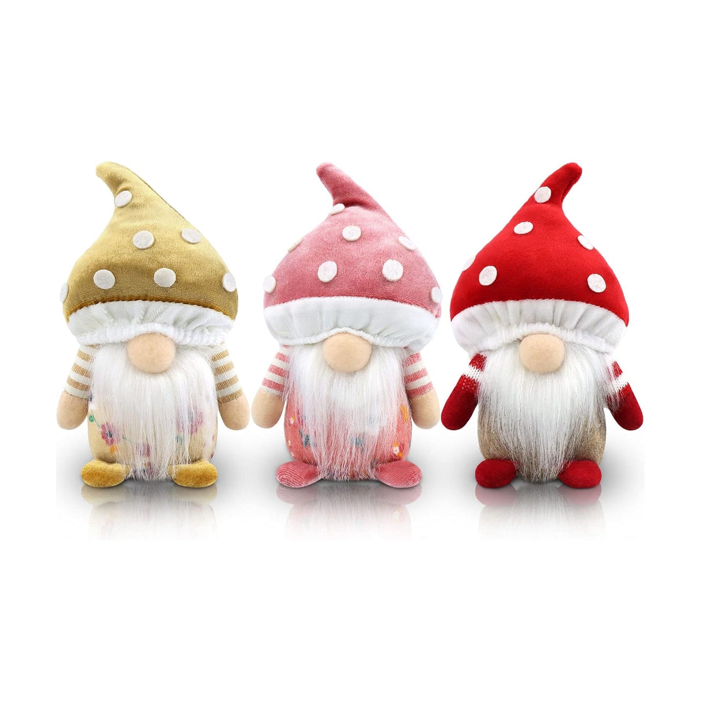 Spring Gnomes Decoration Mushroom Summer Easter Gnome Handmade Decor / Set of 3