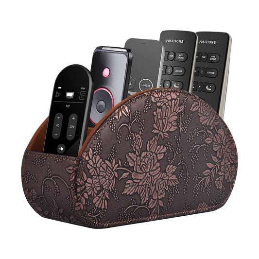 Leather Remote Control Holder TV Remote Caddy Store Box / Retro