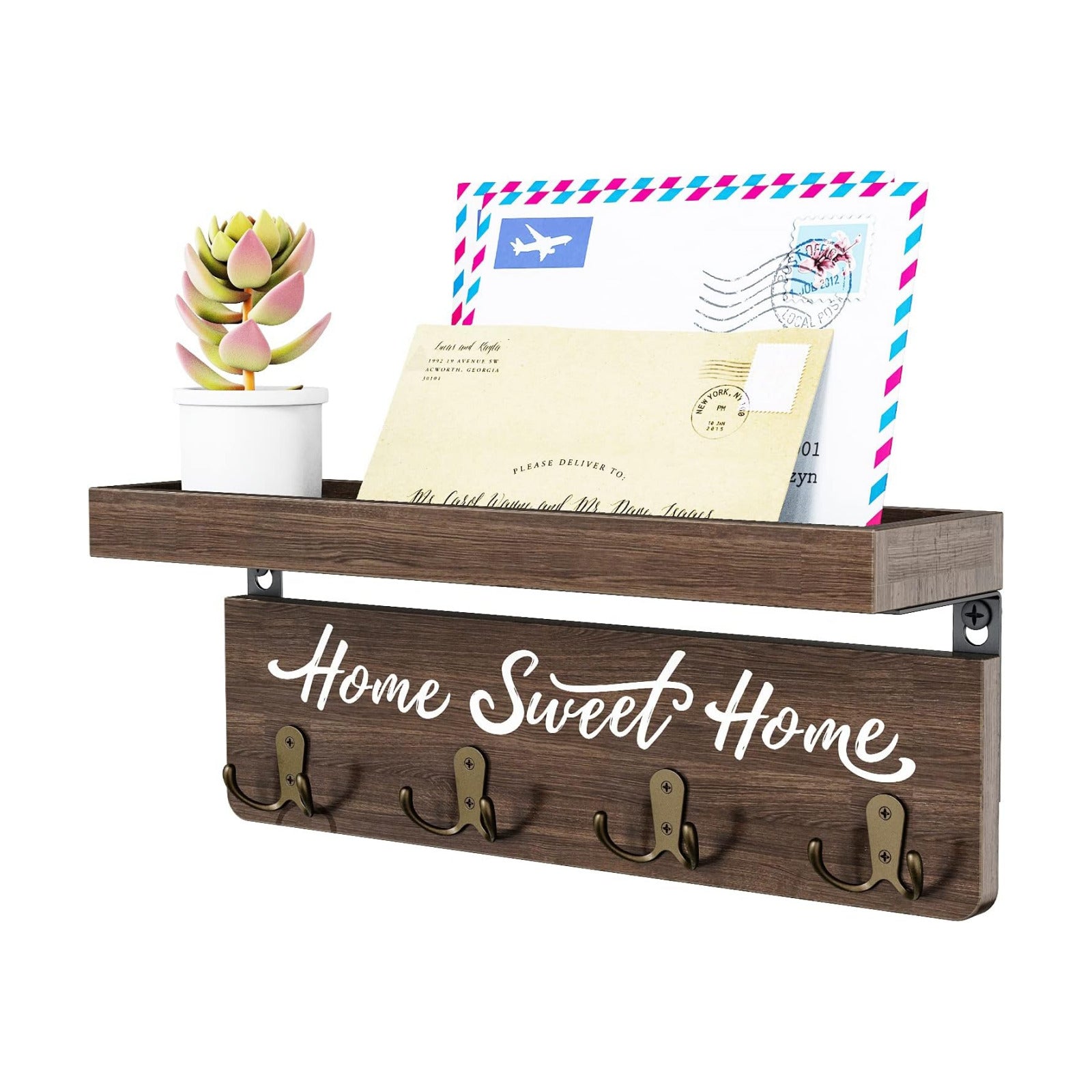 Wooden Key Rack / Brown