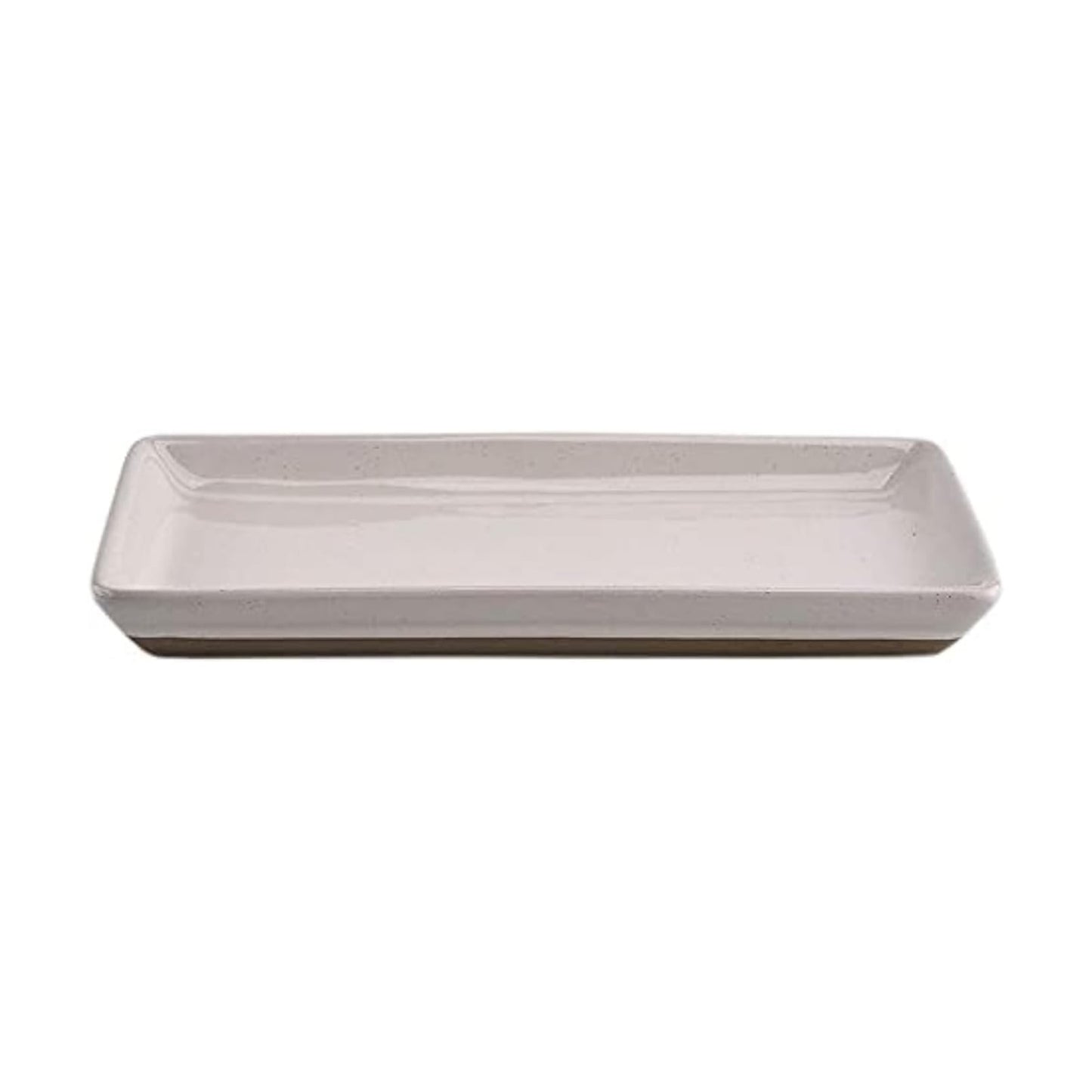 Stoneware Tray / Kitchen and Bathroom Dispenser Holder / Cream