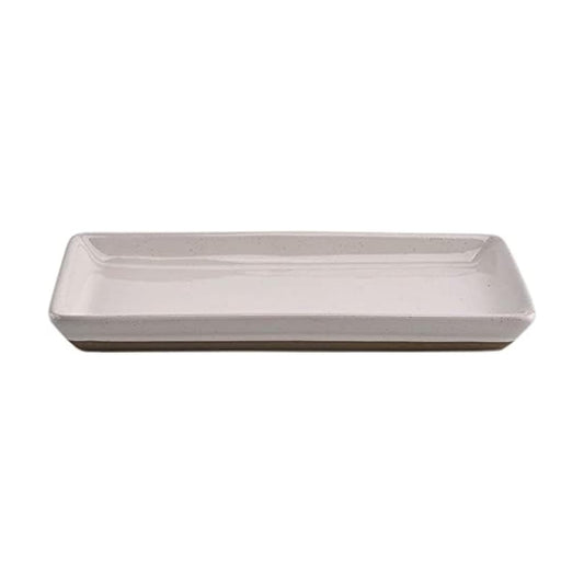 Stoneware Tray / Kitchen and Bathroom Dispenser Holder / Cream