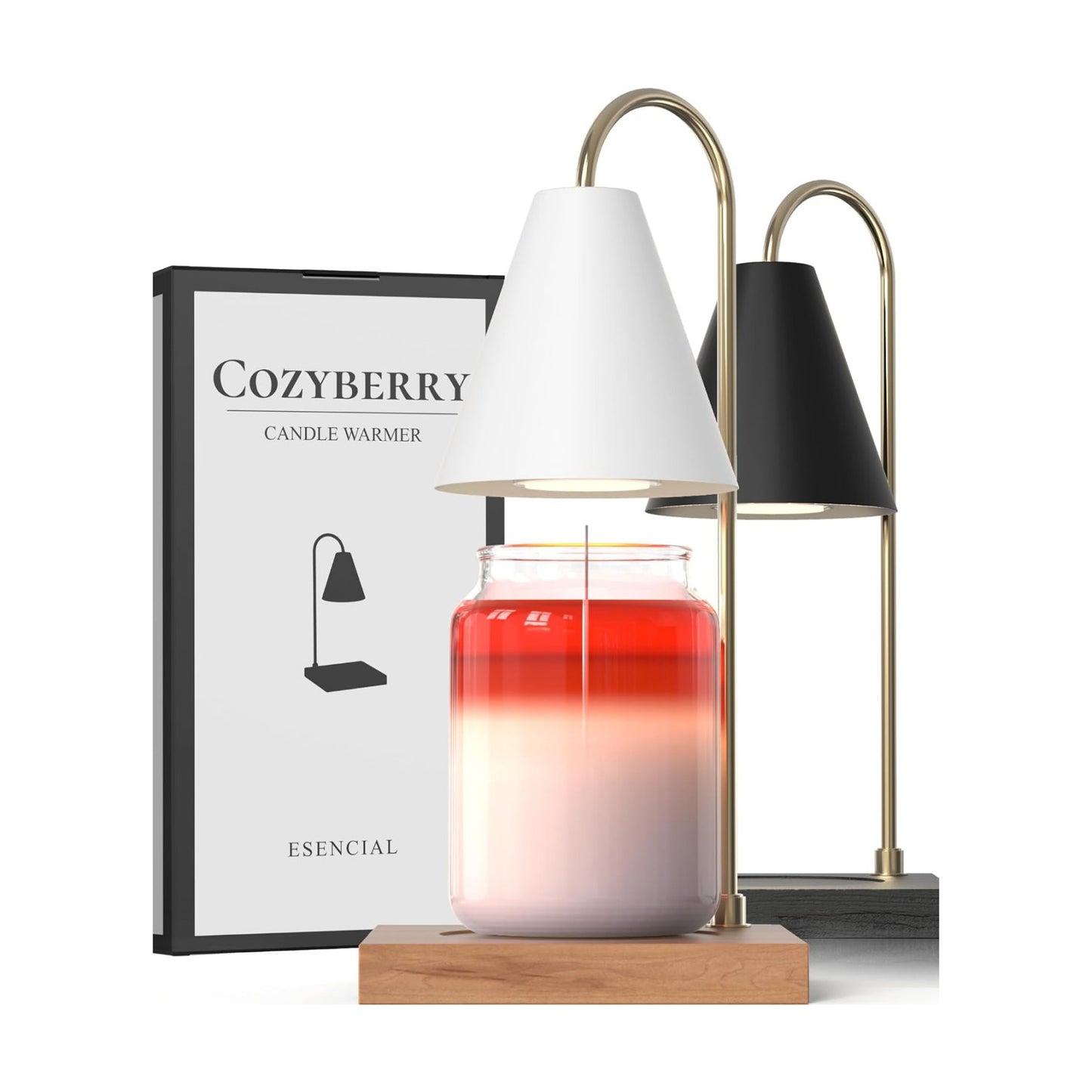 Cozyberry® Candle Warmer Lamp, Timer, Compatible with Yankee Candle Large Jar, Candle Lamp, Dimmable Candle Melter for