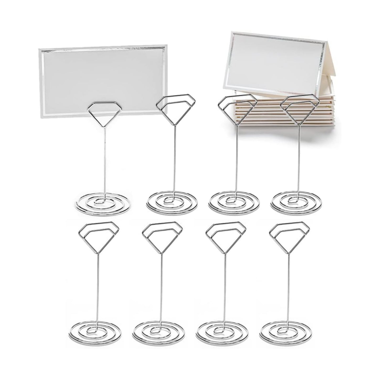 Jofefe 24Pcs Unique Table Number holders with 24Pcs Place Cards, Place Card Holder, Table Card Holders, Table Number