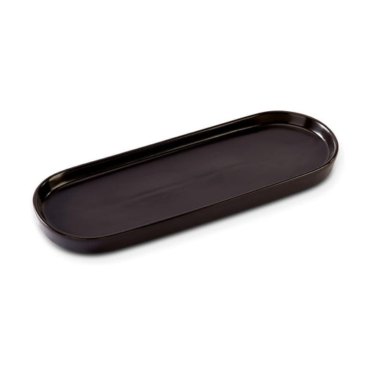 Simple Style Ceramic Sink Tray / Black