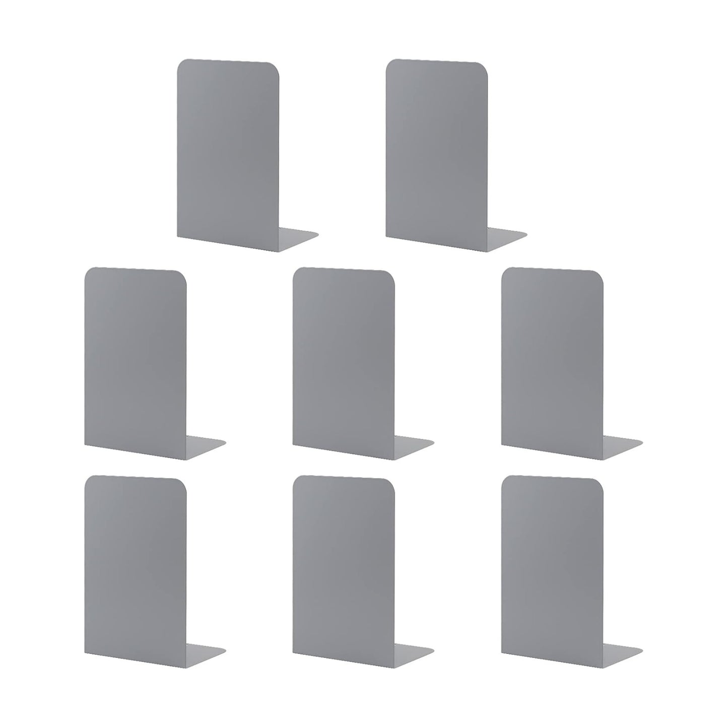 Metal Bookend Supports / Gray / Set of 4