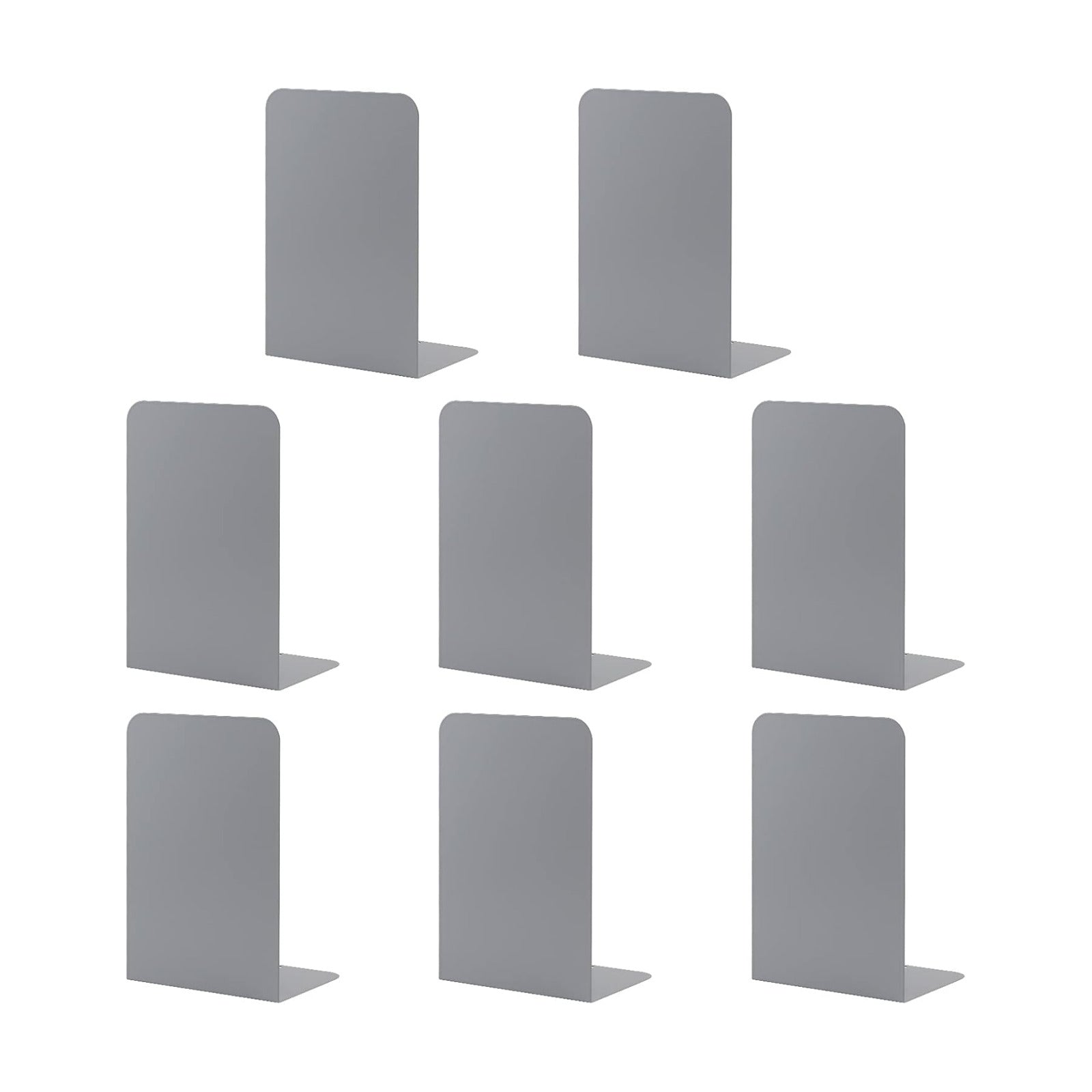 Metal Bookend Supports / Gray / Set of 4