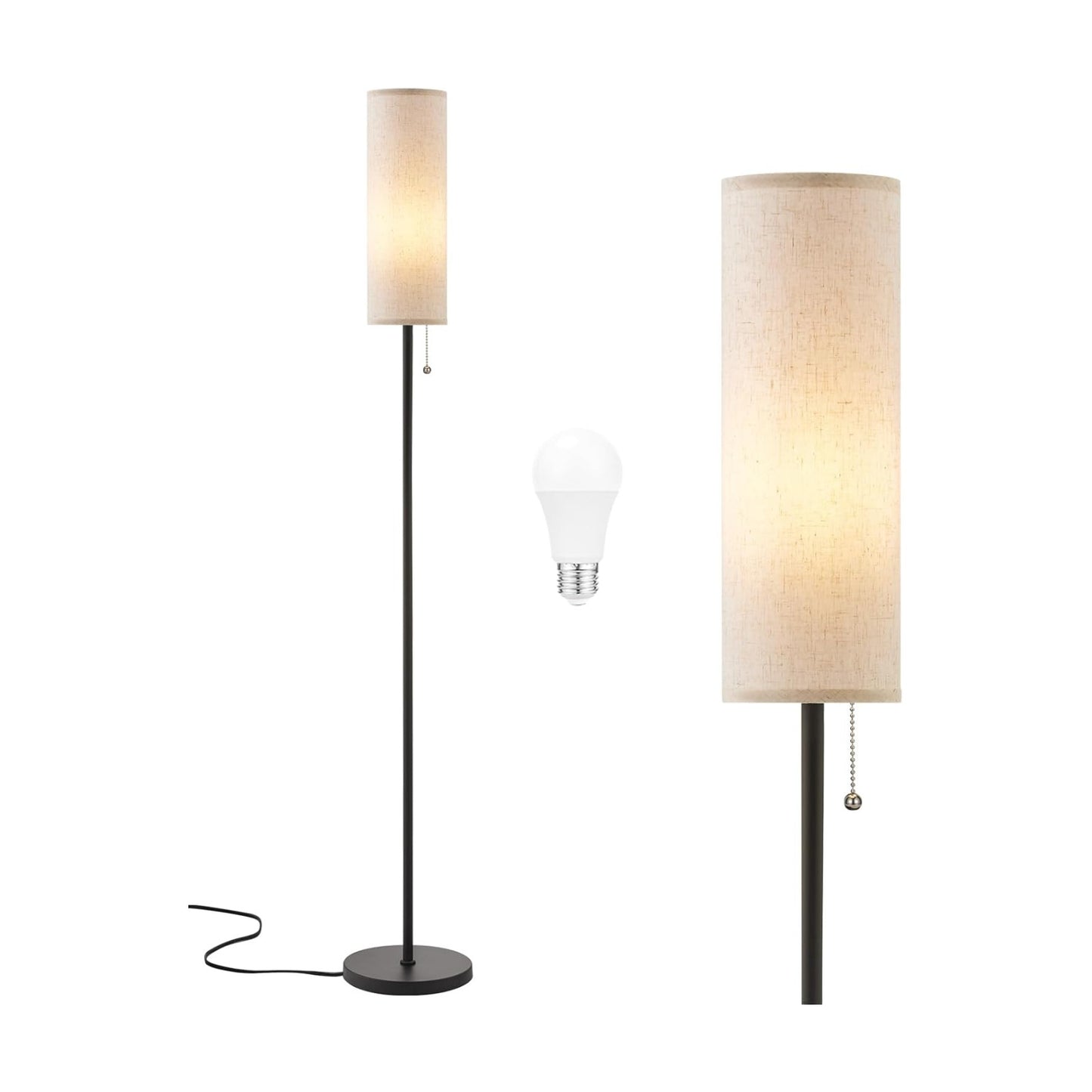 Tall Lamps / 64'' Floor Lamp / Beige / 64.56 Inches