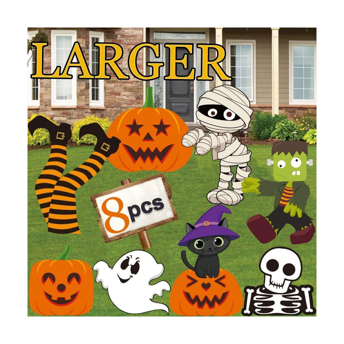 Funnlot Halloween Yard Decorations, Halloween Yard Stakes Lawn Decorations