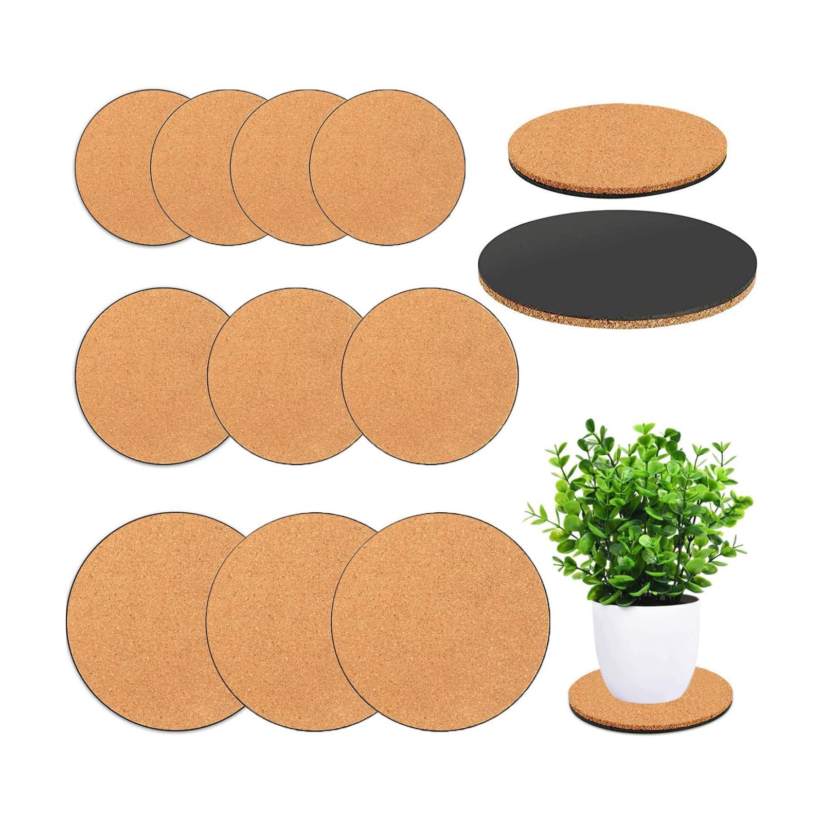 4/6/ Cork Plant Mats / 4-6-8 Inch / 8 Inch / Set of 10