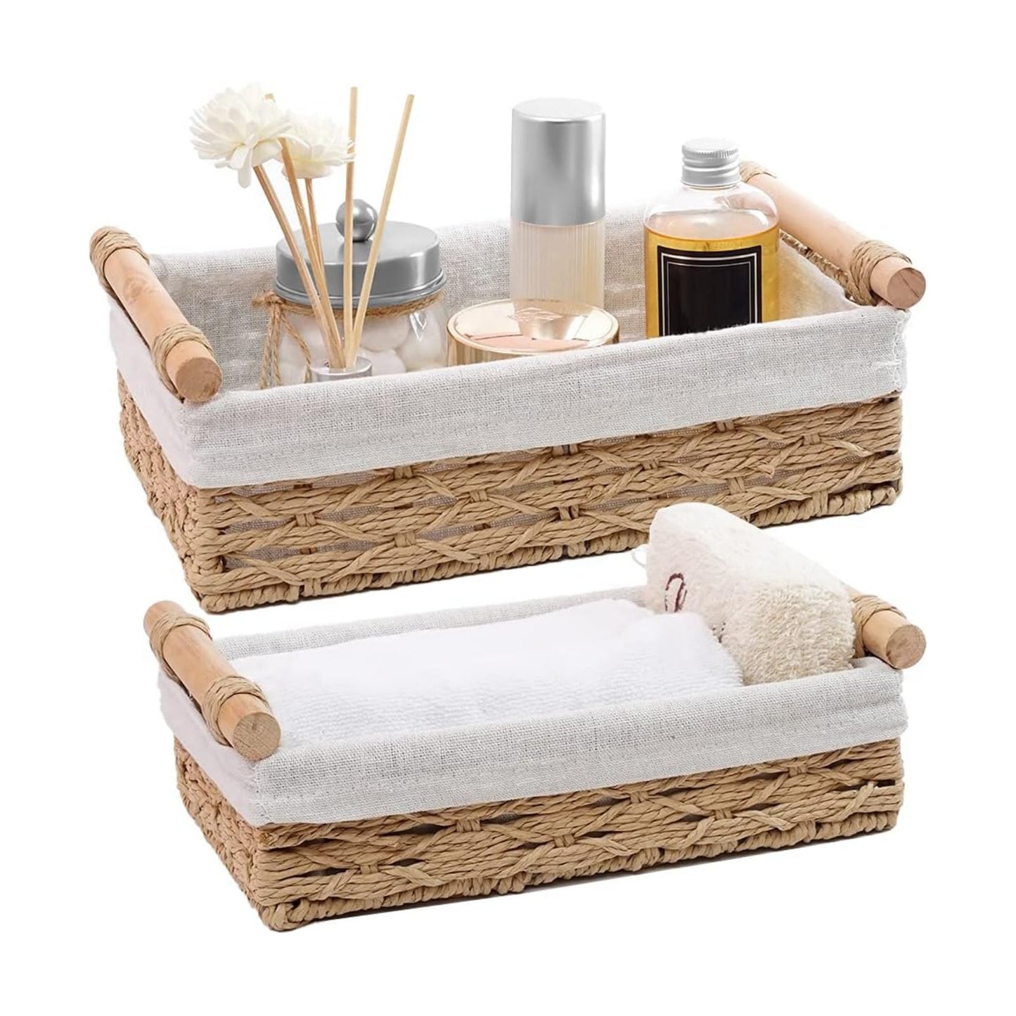 Wicker Baskets for Organizing / Beige