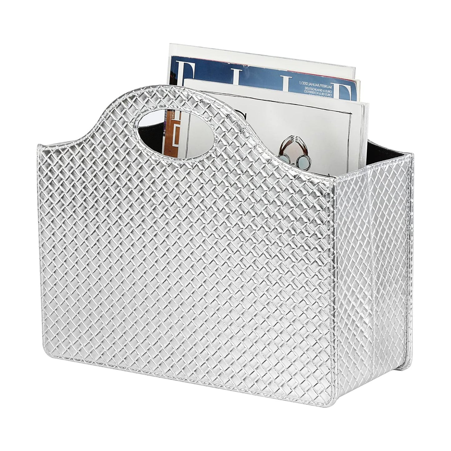 HofferRuffer Magazine Basket Holder, Foldable Magazine Rack, Document File Holder Organizer, File Folder, Newspaper