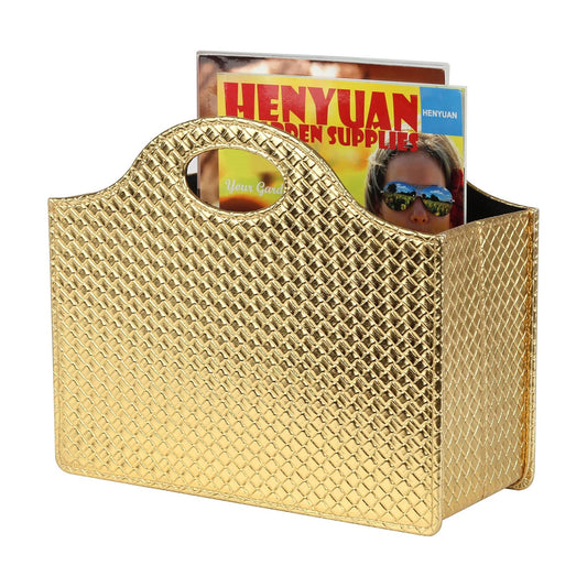 HofferRuffer Magazine Basket Holder, Foldable Magazine Rack, Document File Holder Organizer, File Folder, Newspaper