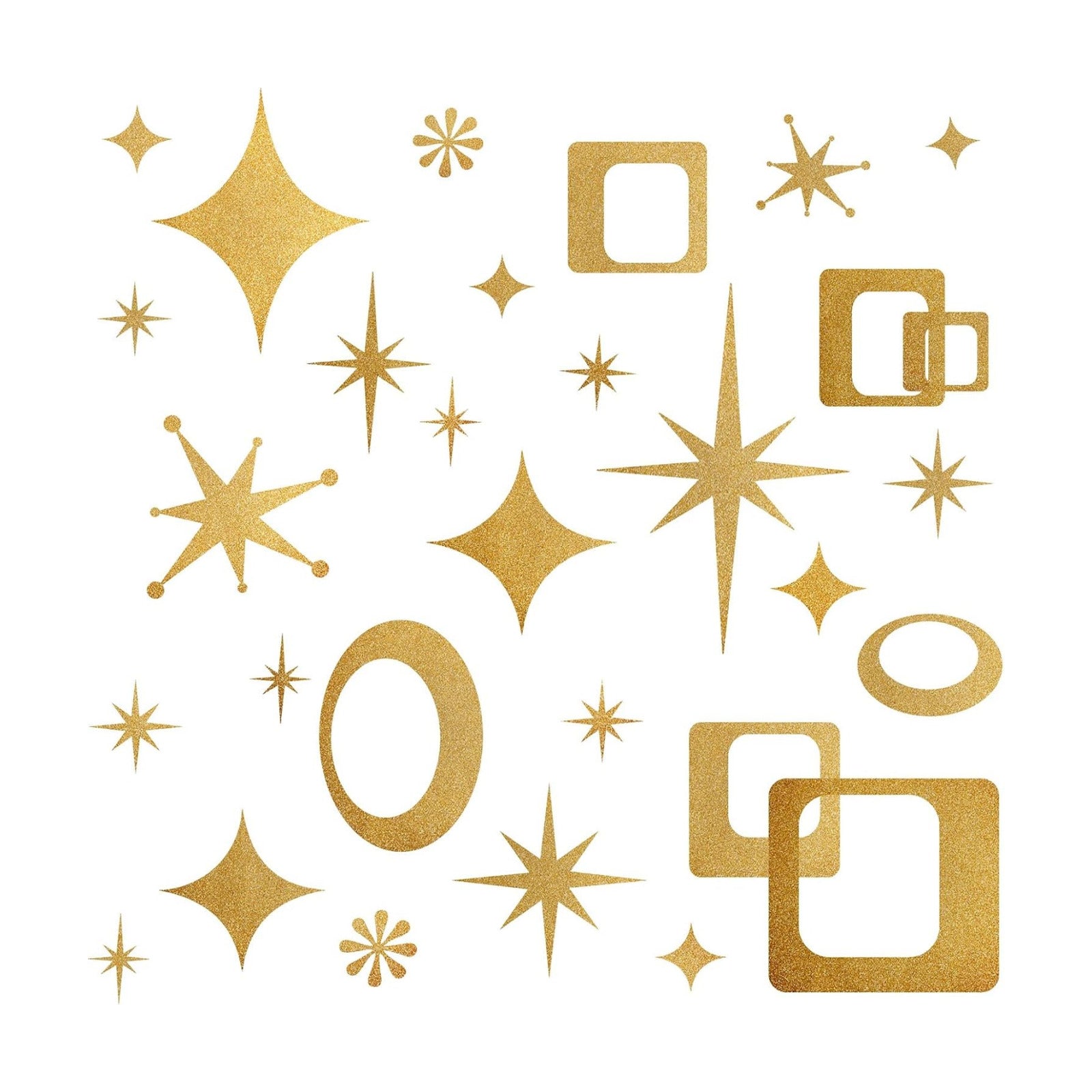 Star Wall Decals Retro Star Wall Decal Ovals and Squares Walls Decals Geometric Walls / Eye Decals
