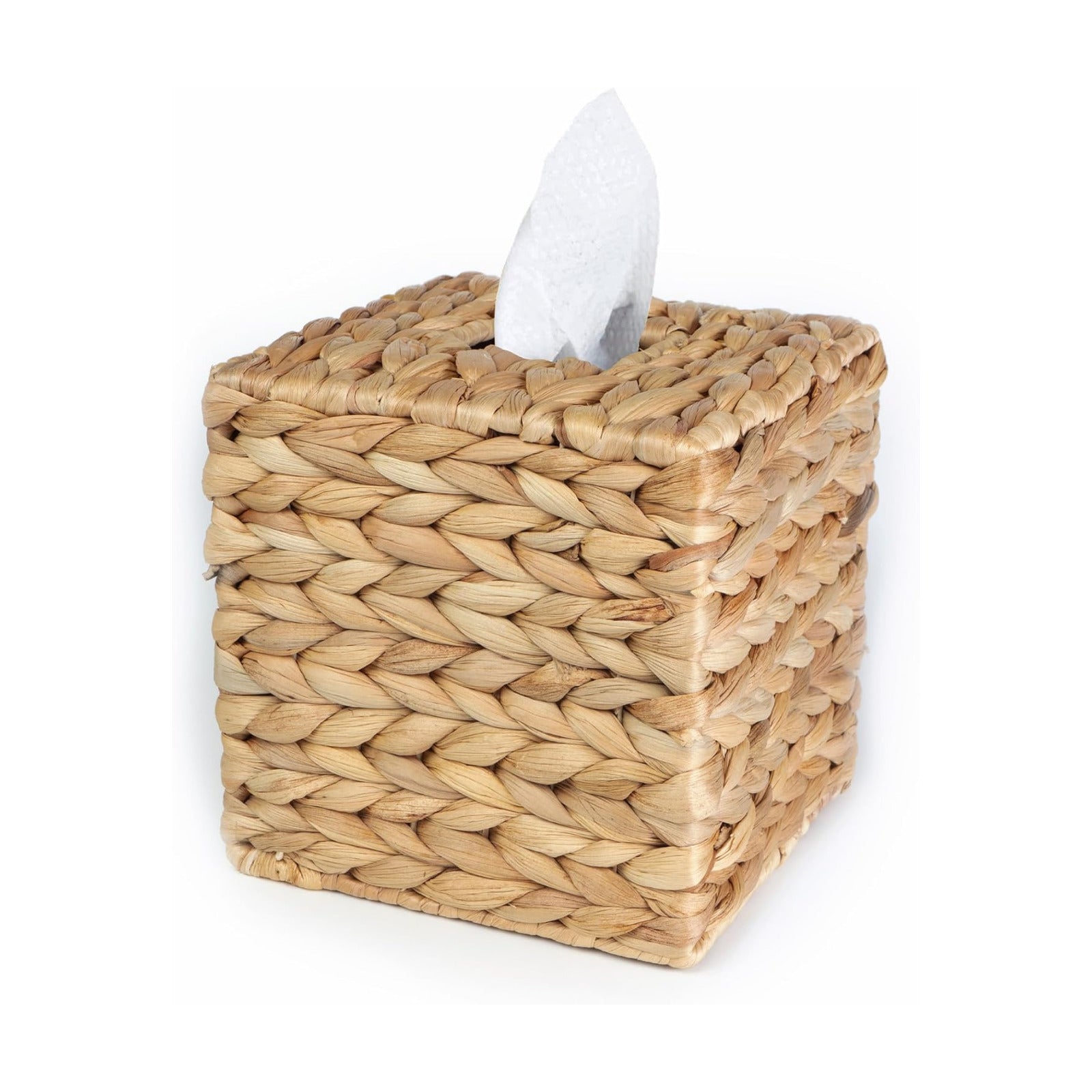 Seagrass Tissue Box Cover / Square / Brown