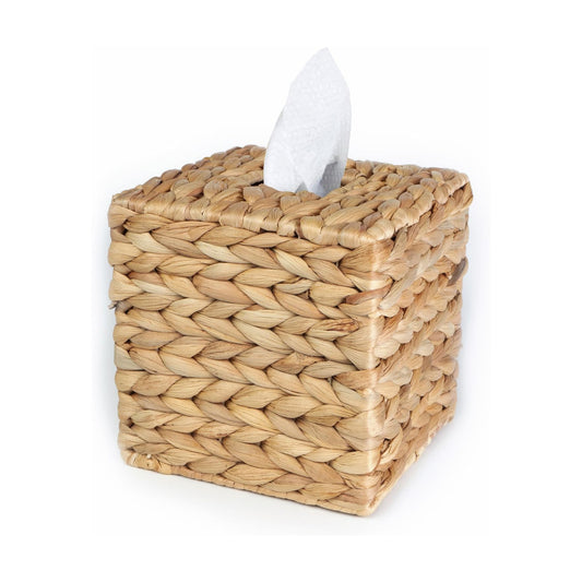 Seagrass Tissue Box Cover / Square / Brown