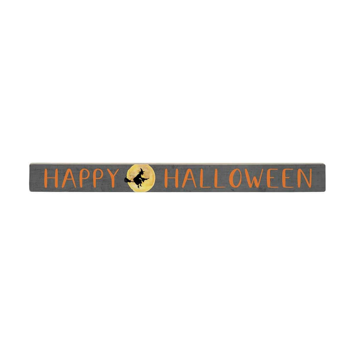 Simply Said, INC Talking Sticks Halloween Sign - Happy Halloween - Flying Witch Halloween Decor - 16 x 1.5 inch Wood Sign - Made in USA - TLK1662