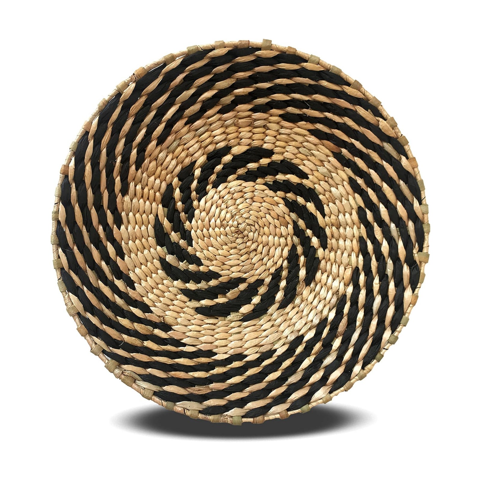 Woven Wall Basket Decor / Black Solo
