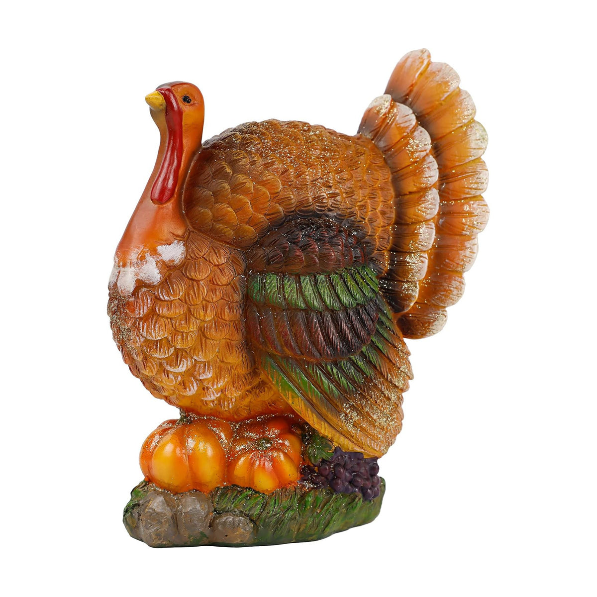winemana Thanksgiving Resin Turkey Table Decorations, 9.5" Tall
