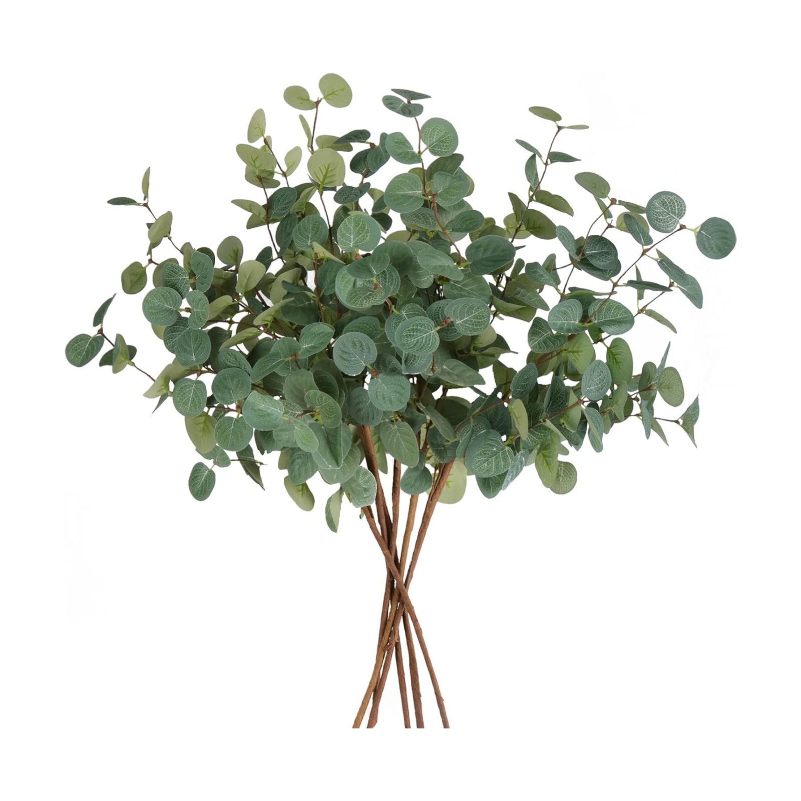 Artificial Eucalyptus Stems Greenery Stems 24" Tall Fake Plants Decor / Green Eucalyptus / Set of 6