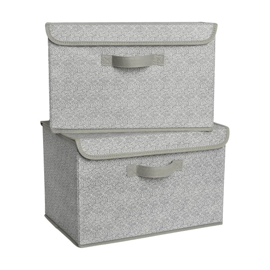 Storage Baskets / Closet Organizers / Ash Gray / Large / Set of 2
