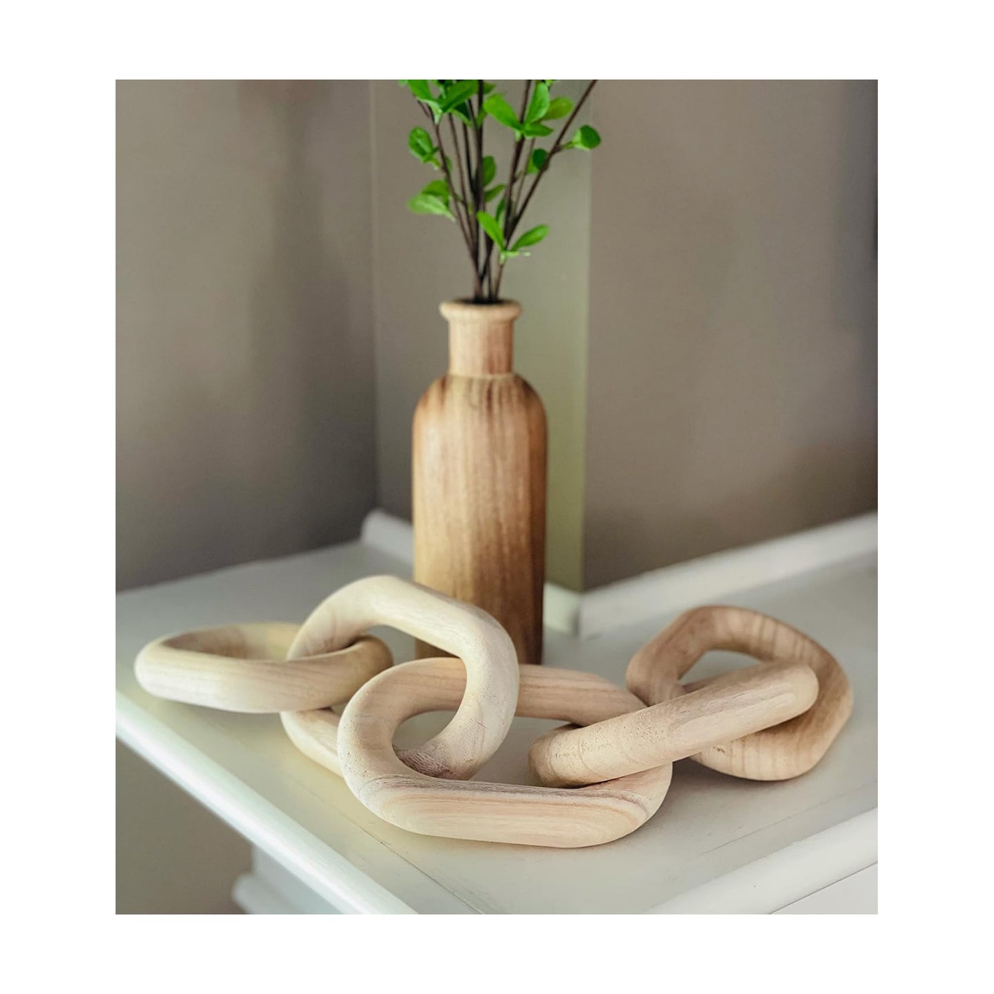 Wood Chain Link Decor / Natural
