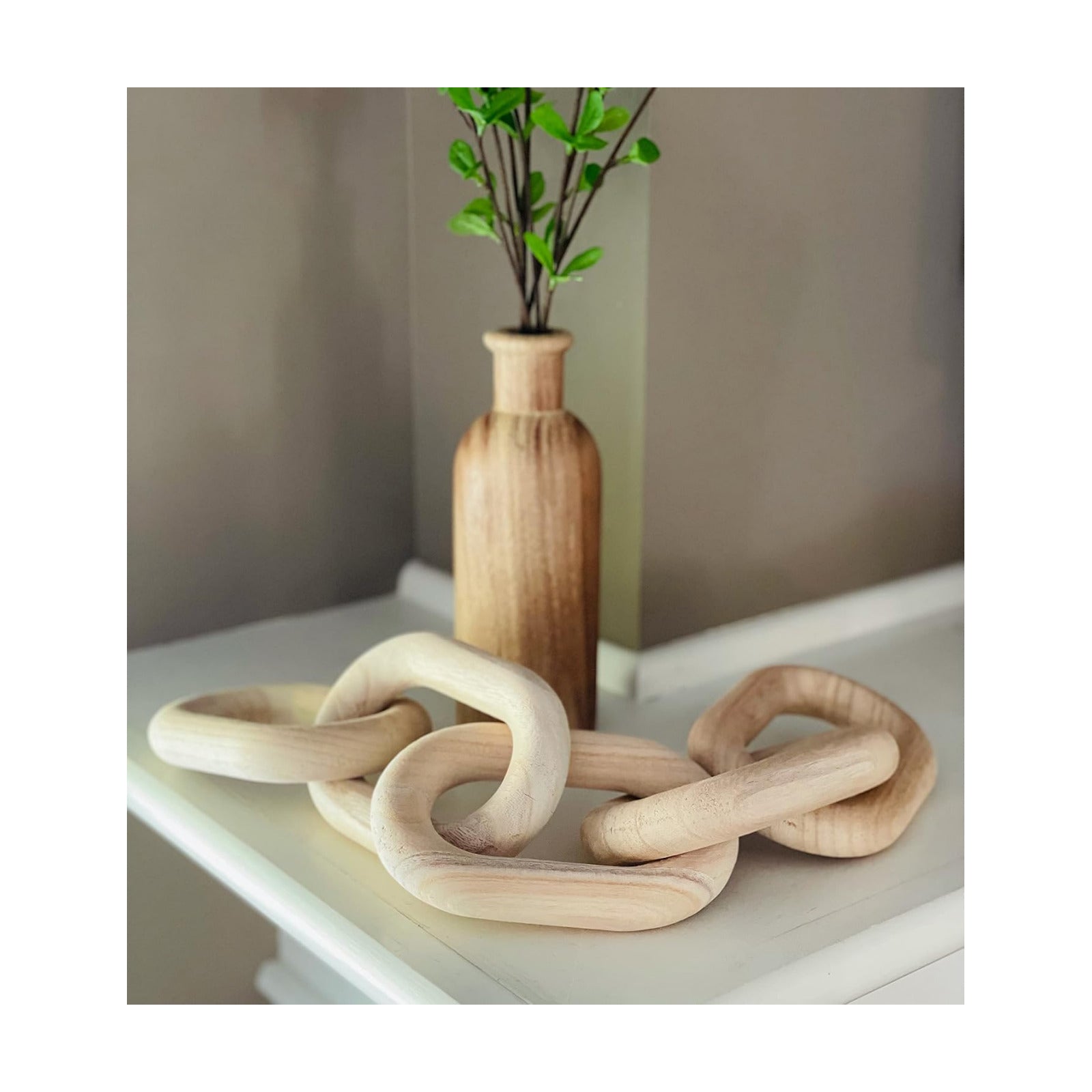 Wood Chain Link Decor / Natural