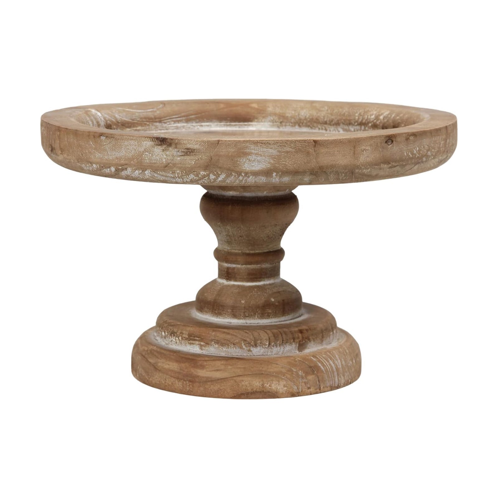 11" Rustic Cake Stand / Brown / 10.6 x 10.6 x 6.7