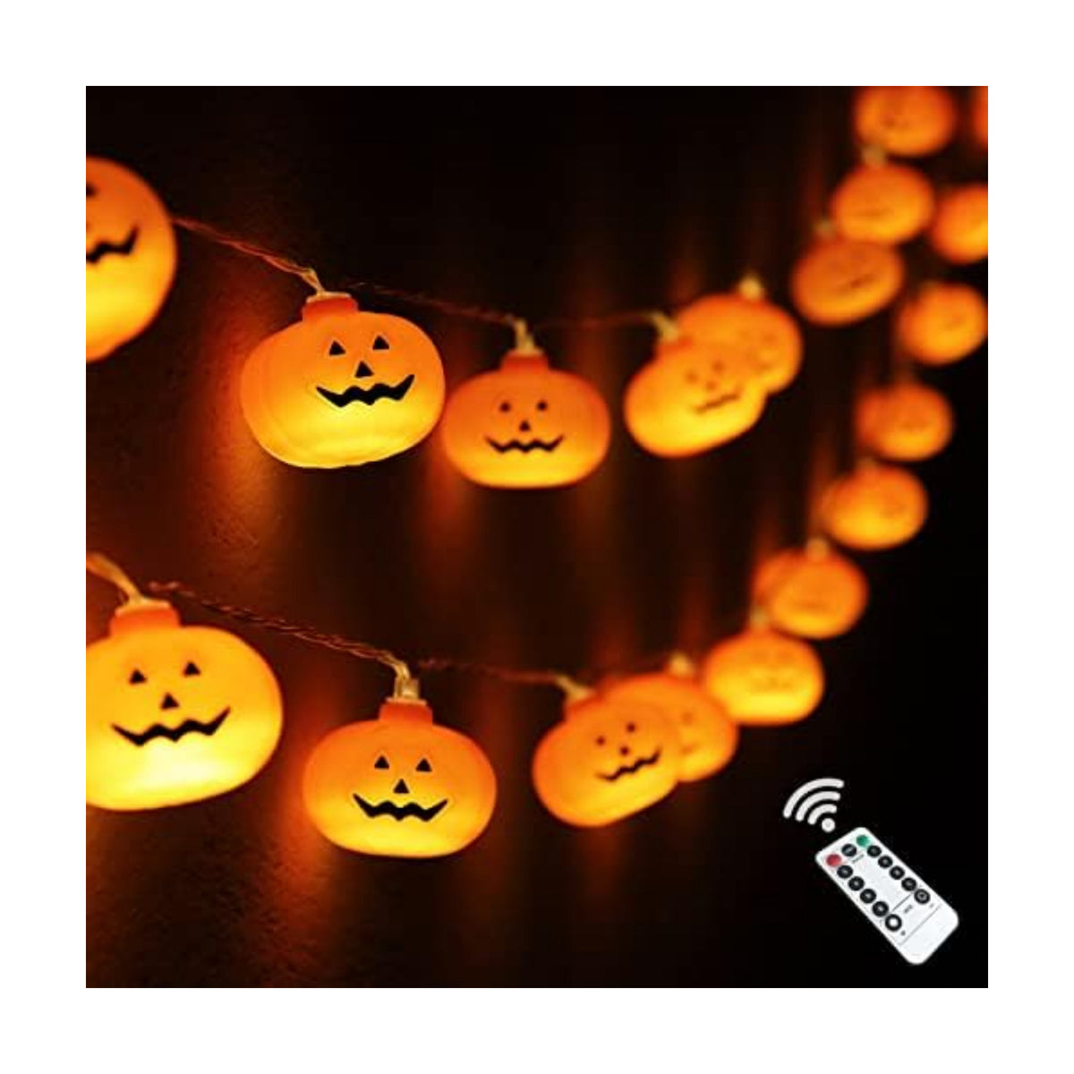 Runleo Halloween Lights Battery Operated, Pumpkin String Light Decorations
