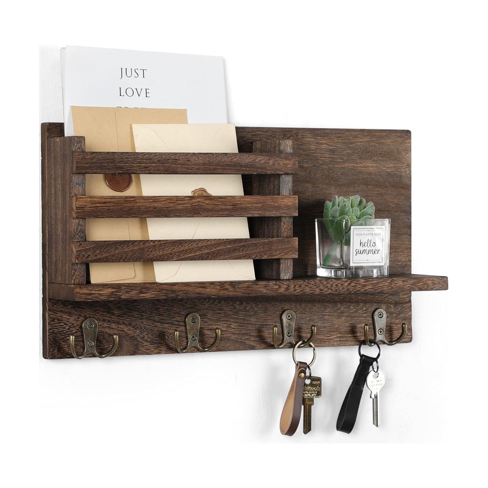 Key & Mail Holder / Brown