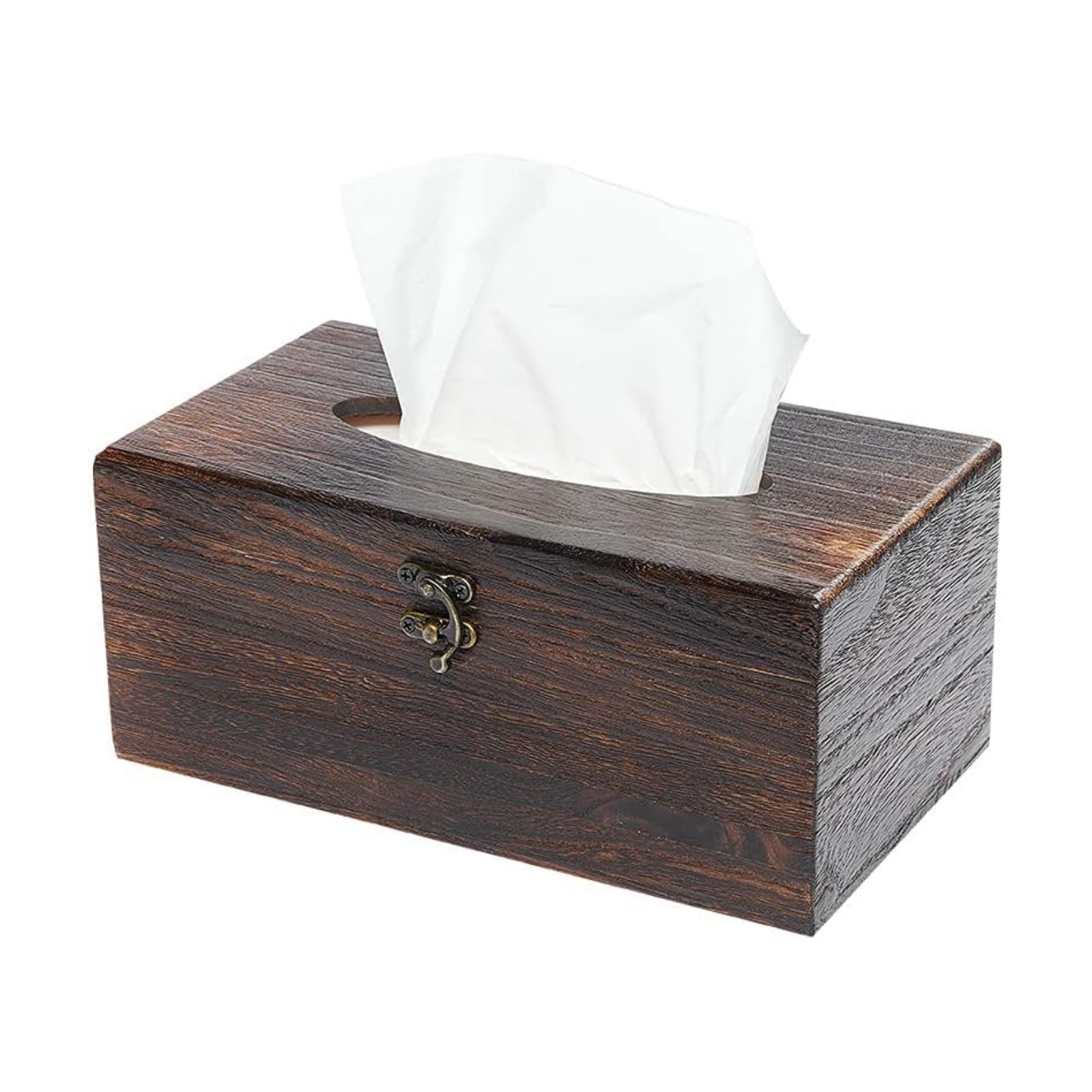 Rectangular Tissue Box Cover Decorative Wood Facial Tissue Holder