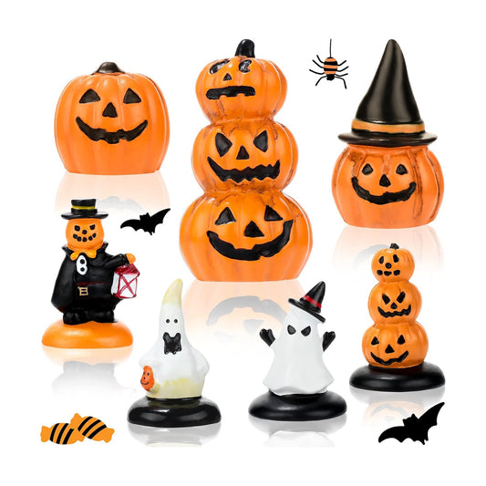 Jetec 12 Pcs Halloween Miniature Figurines for Tiered Tray Decor
