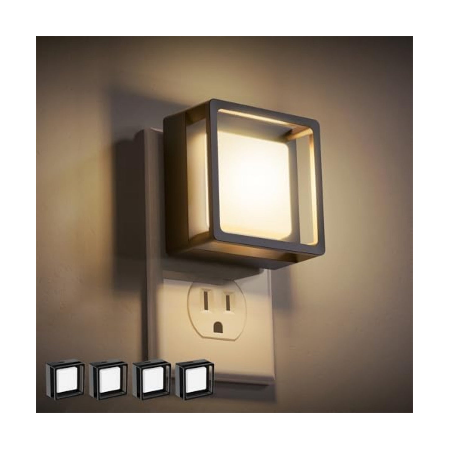 DORESshop LED Night Light,Night Lights Plug Into Wall [4 Pack],3000K