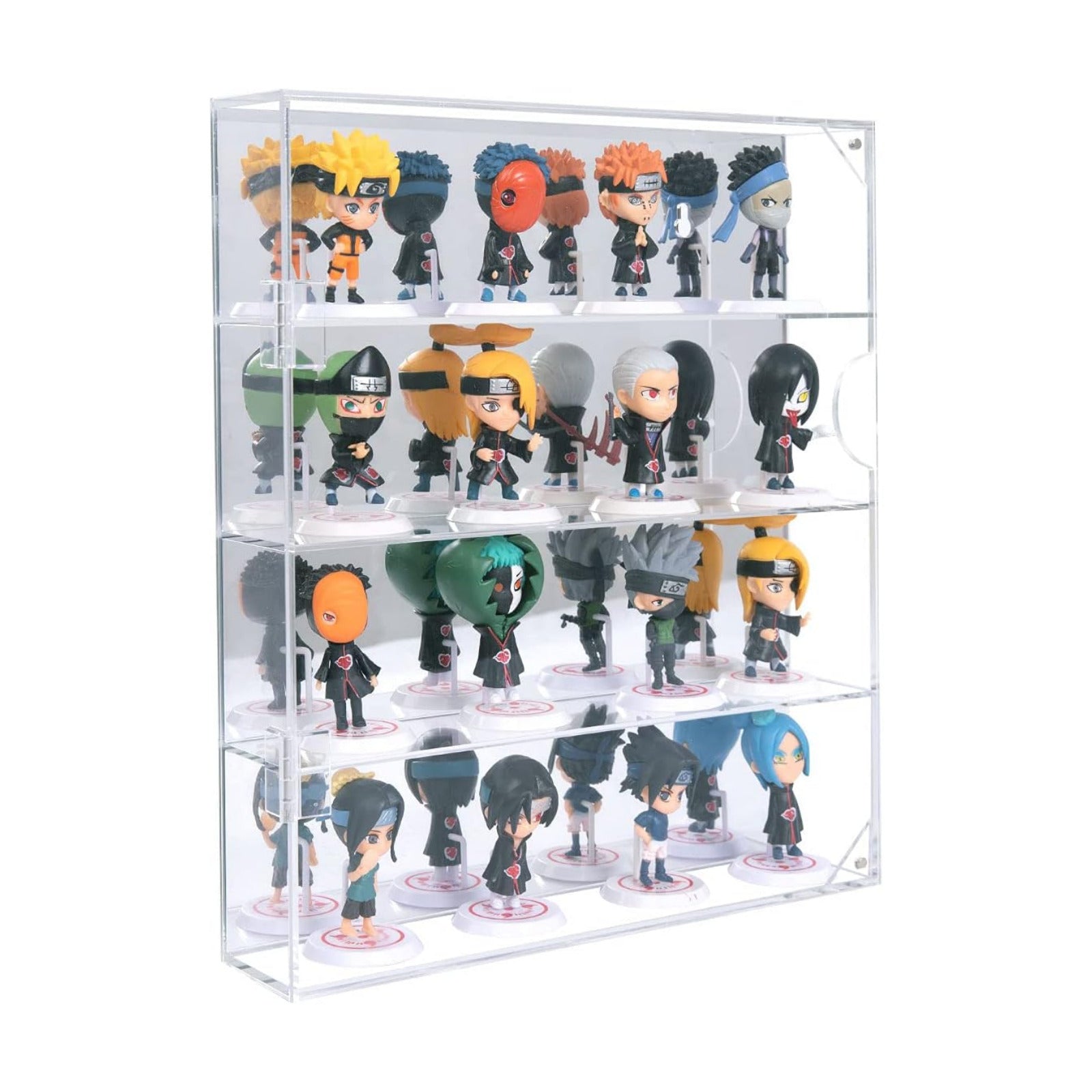AITEE 4 Tiers Acrylic Display Case with Mirrored Back on Wall or Desktop | 11.77"Lx2.5"Wx13.38"H,4 tiers with mirrored