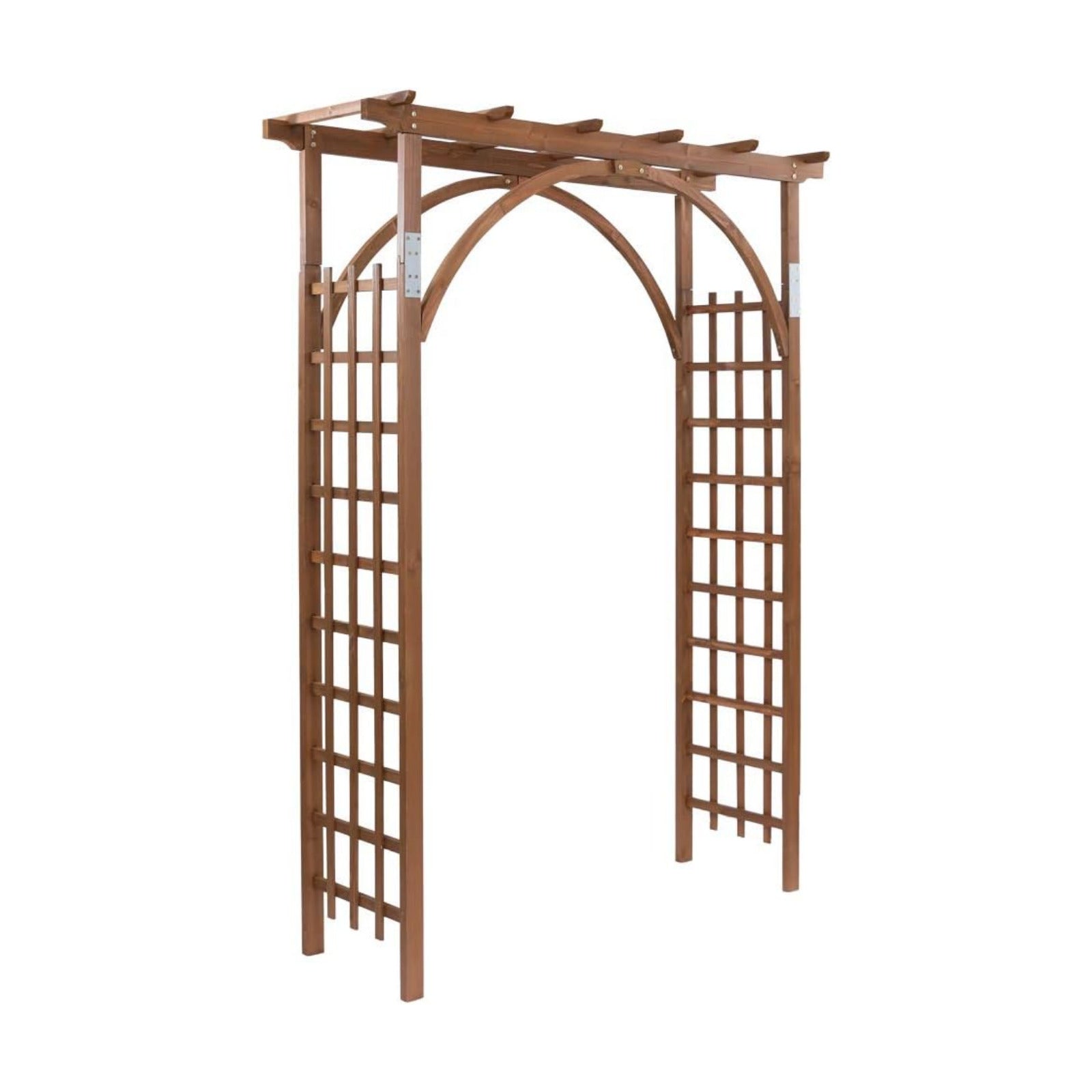 VINGLI 85in Wooden Arbor Garden Arch, Wedding Arch for Ceremony, Wood Trellis for Plant Climbing, Christmas Decor