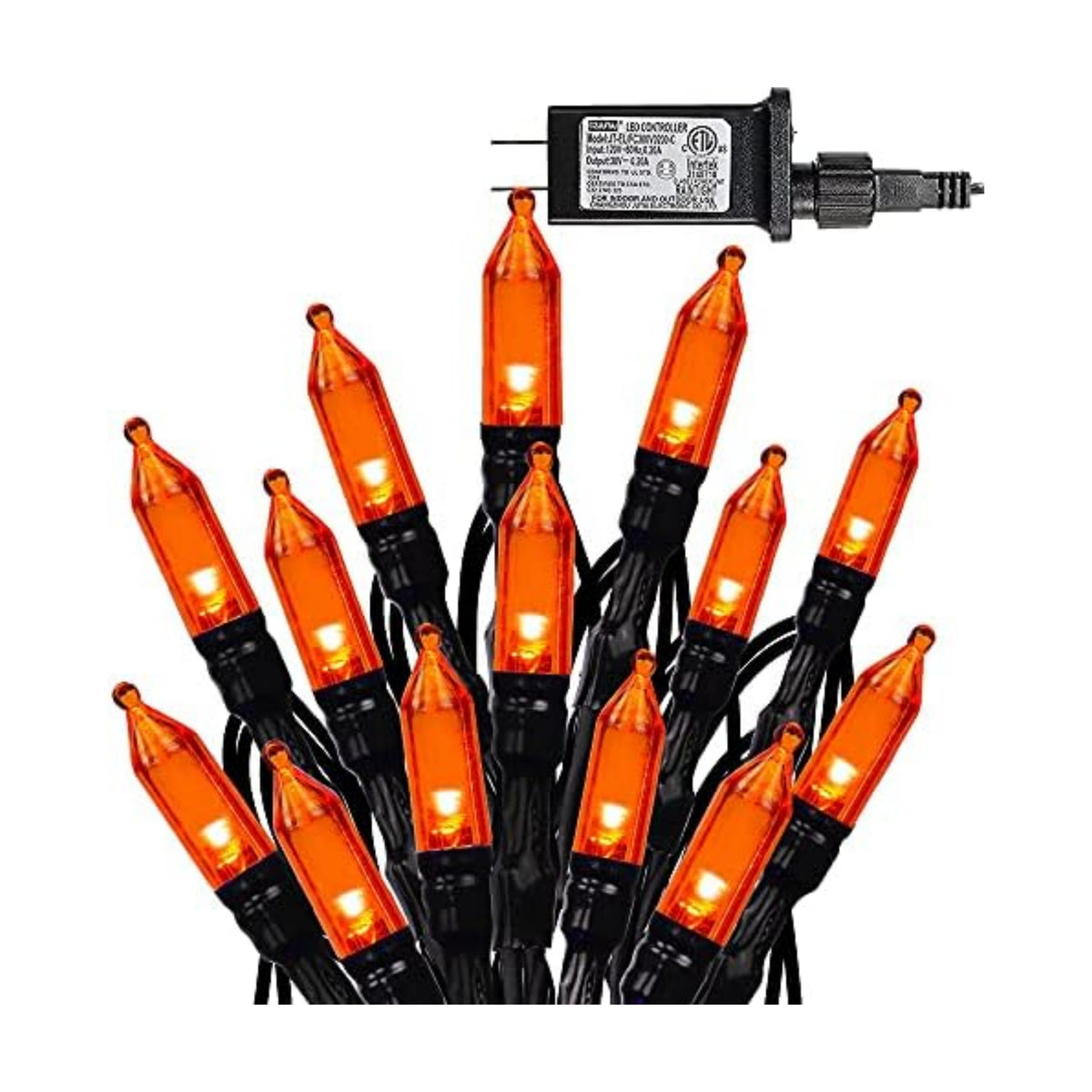 Dazzle Bright 200 LED Halloween Mini String Lights, 65FT Light Up 8 Modes Christmas Decorations Fairy Lights for Indoor Outdoor Room Garden Holiday Party (Orange)