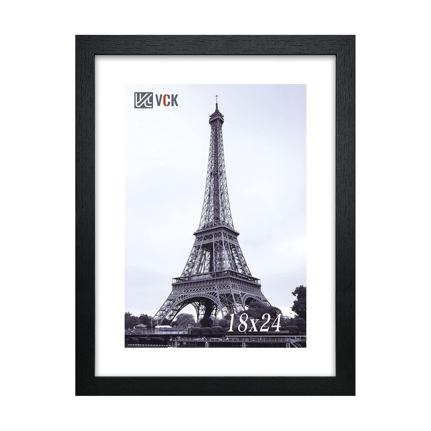 VCK 18x24 Poster Frame, Black Wood Picture Frame for Wall Display, 1 Pack | Gallery-Quality, Wide Thick Border