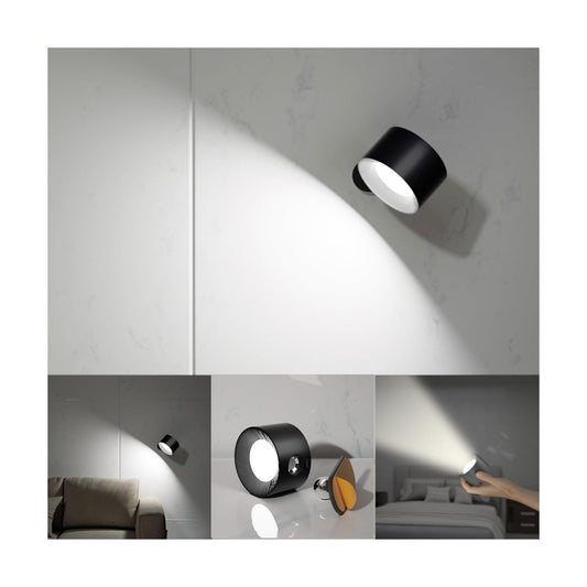 Koopala LED Reading Lights, Wall Mounted Sconces with 3 Color Temperatures & 3 Brightness Levels Rechargeable Battery