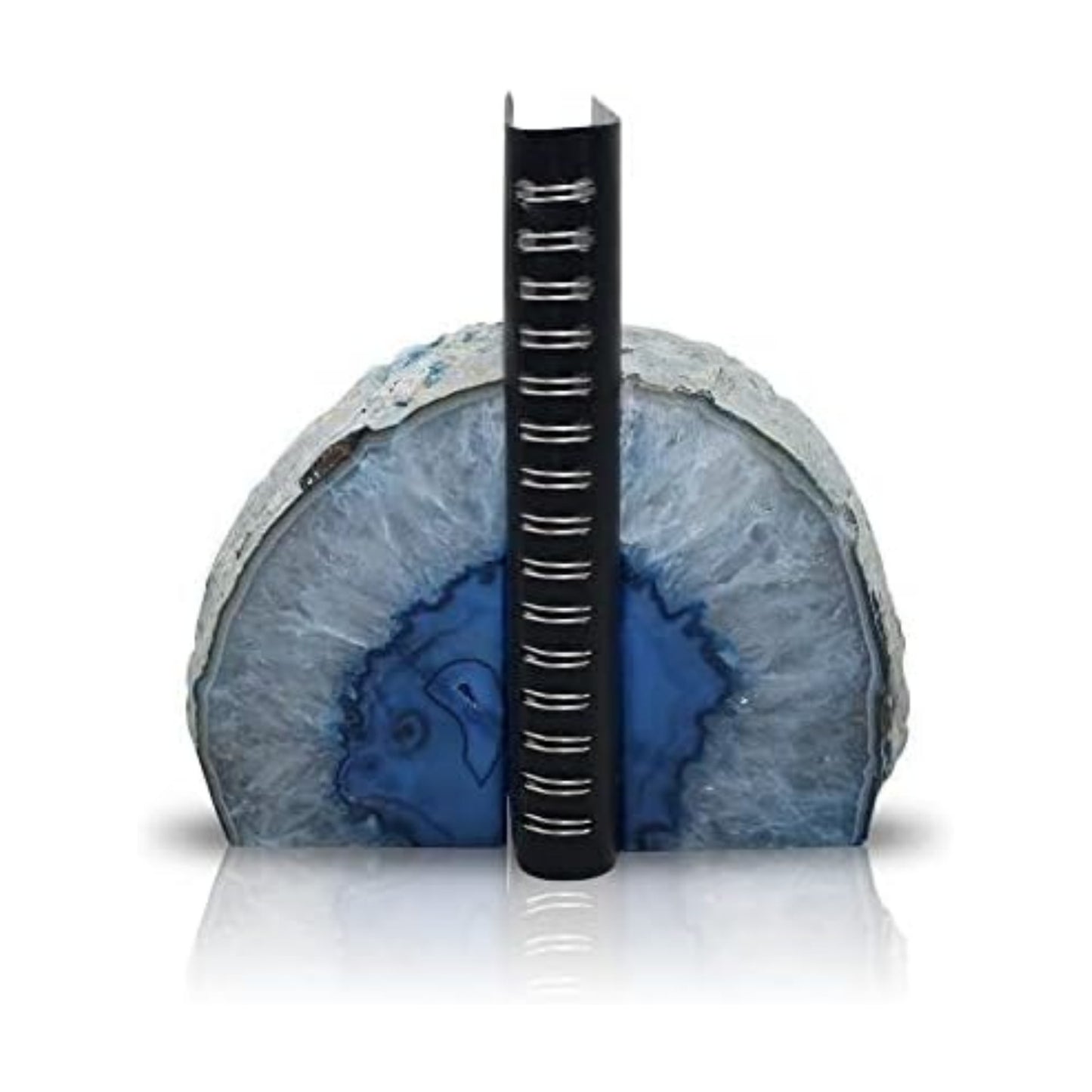 Agate Bookends / A-Quality Small Heavy Duty Geode / Blue / A Grade 2 - 3 Lbs