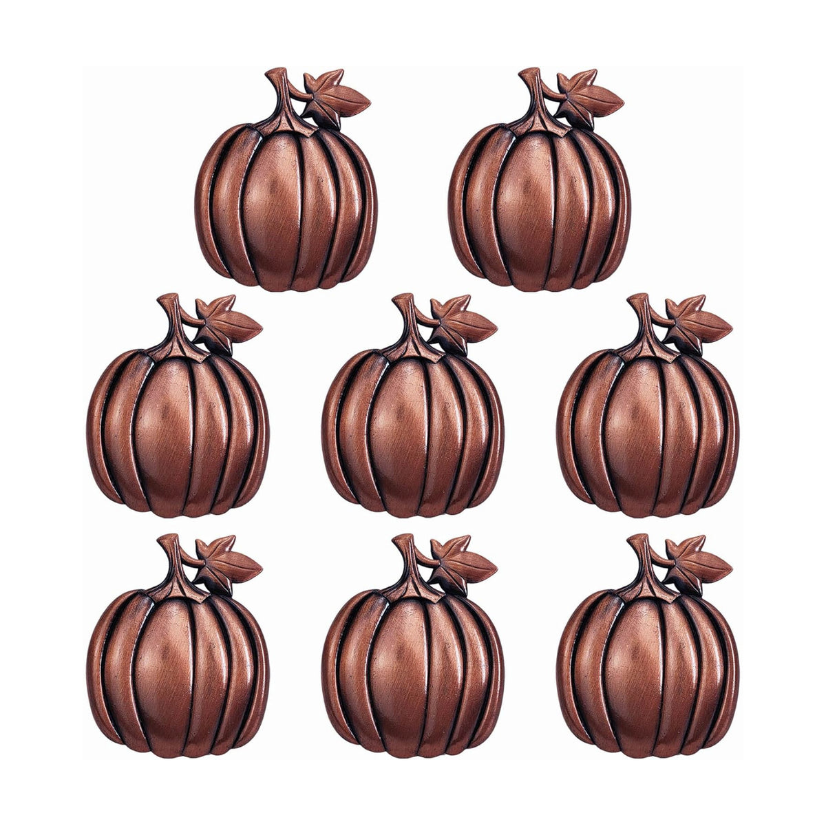STMK Thanksgiving Day Napkin Rings, Rustic Harvest Pumpkin Napkin Rings, Alloy Napkin Holder for Halloween Fall Thanksgiving Day Table Decorations (Harvest Pumpkin, 8)